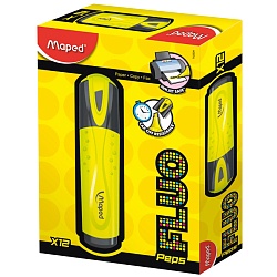 текстмаркер "maped" желтый, линия 1-5мм