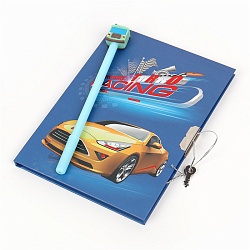 Блокнот 13,5*18 см 50л с замком "Turbo Racing" с ручкой