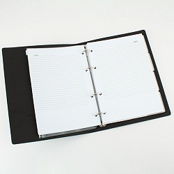 ежедневник недатированный  а5 136л joybook снежная мята на кольцах обложка искусств. кожа 