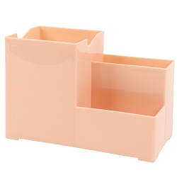 органайзер настольный пластиковый 3 отделения персиковый