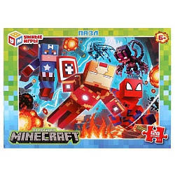 пазл  120 деталей  по мотивам minecraft