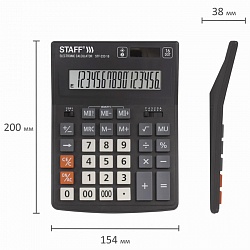 калькулятор настольный 16 pазр. "staff plus stf-333" двойное питание