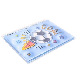 Блокнот 13*18см 48л на спирали в клетку "Футбольный мяч"