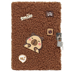 Блокнот 15,5*21,5см 80л клетка меховой