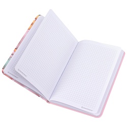 Блокнот A5  80л обложка кожзам "Зайка" клетка