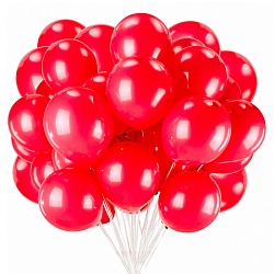 шар воздушный 10" красные  50шт/уп