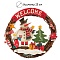 венок "снеговик" welcome