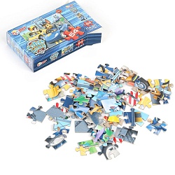 пазл   35 деталей  суперщенки в машинках