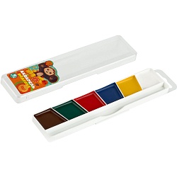 краски аквар.  6цв. "чебурашка""мульти-пульти" медовые без кисти