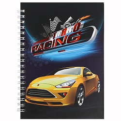 Блокнот 13*18 см 48л на спирали "Turbo Racing"
