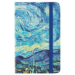 блокнот  9*14см 80л на резинке с цветным срезом (книжка записная)