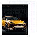 Тетрадь  96л кл. "Разные авто-3" обложка цветная мелованная, лен
