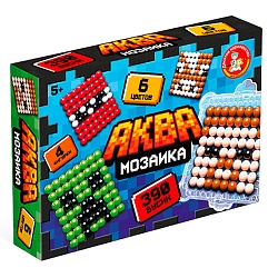 аквамозаика 390 эл./6цв. "пиксельный мир" 