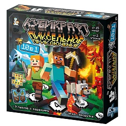 игра настольная "кубикрафт пиксельное приключение 10 в 1"