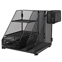 лоток металлический 5 отделений + выдвижная полка+навесной органайзер цвет чёрный