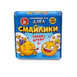игра настольная  дабл "смайлики" (20 карточек)