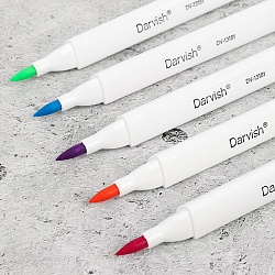 фломастеры 36цв  со штампиками в пластиковом футляре