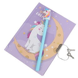 Блокнот A5  50л "Весёлые единороги"  с ручкой в наборе