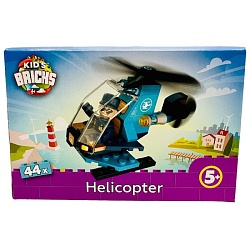 конструктор kids brick's   44 детали "вертолет"