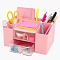 органайзер настольный пластиковый 8 отделений розовый