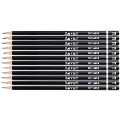 карандаш ч/г корпус трёхгранный чёрного цвета нв