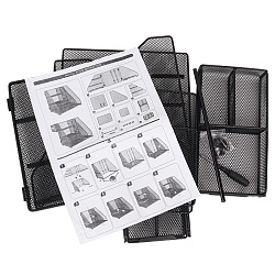 лоток металлический 5 отделений + выдвижная полка+навесной органайзер цвет чёрный