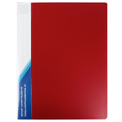 папка с пружинным скоросшивателем и карманом а4 красная