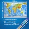 карта мира физич. 1:29м 101*66см с ламинацией 