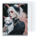 Тетрадь  48л кл. "Колдуньи" обл. мелов. картон, выбор текстурный чёрный лак