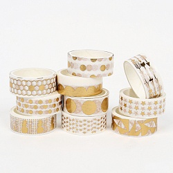 лента декоративная клейкая с рисунками 15мм*2м 10шт в наборе