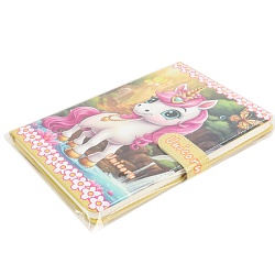 Блокнот 14,5*21см 80л на магнитной застёжке "Единорожка"