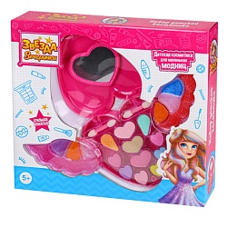 набор детской косметики "маленький ангел" (лак.помада, тени,блеск для губ ,аппликатор) в коробке