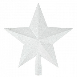 верхушка на ёлку "звезда" цвет бело-серебряный 22,5*24см