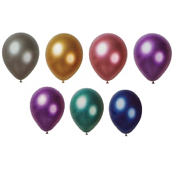 шар воздушный  5" хром ассорти elitex 25шт/уп