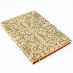 книжка записная 13,5*19см  "darvish" обложка кожзам тиснение с цветным срезом