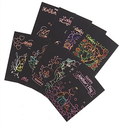 гравюра-раскраска мамин день