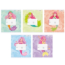 тетрадь  12л линейка  цв. обл "русалочки"