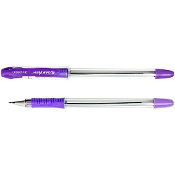 ручка  шар. фиолетовая на масляной основе "darvish" корпус прозрачный с резином держателем