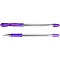 ручка  шар. фиолетовая на масляной основе "darvish" корпус прозрачный с резином держателем