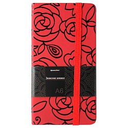 книжка  записная  а6 "darvish" обложка кож.зам с узором на резинке