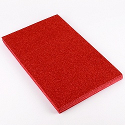 набор пластичной замши с блёстками красная а4 10л (фоамиран)
