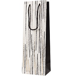 пакет подарочный 12*35*9 см бутылочный "узоры" ассорти
