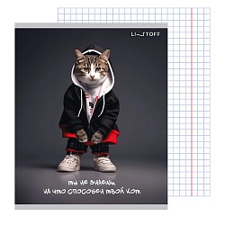 тетрадь  48л кл. "банда котиков" обложка выбор. лак