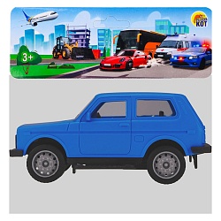 машинка инерционная 13,5*6*6,5см синяя , отк. двери