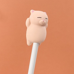 насадка-ластик на карандаш "котик" бежевый