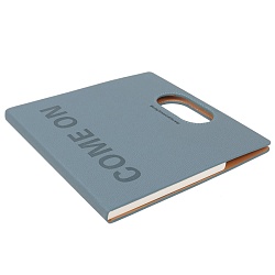 ежедневник 21*21,5см недатиров. 100л  обложка кожзам серый