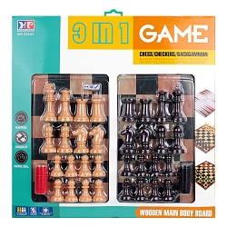 настольная игра 3в1 "chess / checkers / backgammon" /шахматы,шашки,нарды/