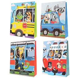 пакет подарочный 26*32*10см  "весёлое путешествие"