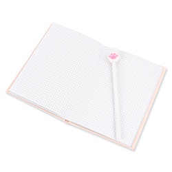 Блокнот 13*18см 50л в клетку + ручка "Meow"