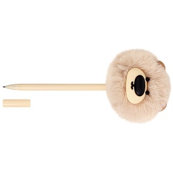 ручка шар. синяя  мишутка